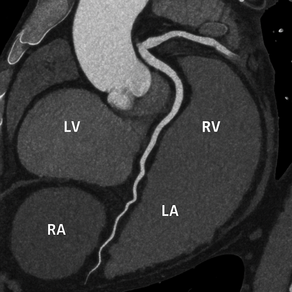 CT — Coronary CTA Curved MPR