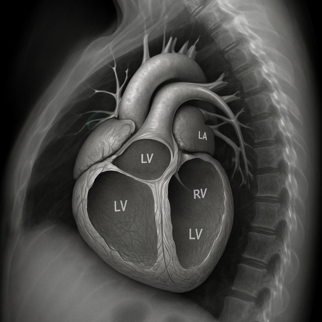 Chest X-ray — Lateral View (Cardiac)